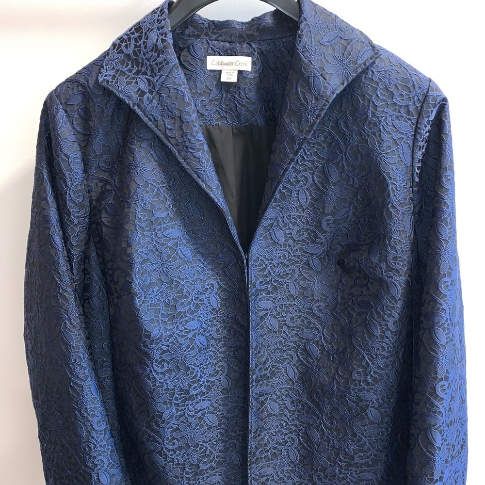 Beautiful Coldwater Creek Blazer sz24 Blue &Black
